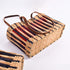 Handwoven French Basket With Blue Stripe - Eco-Friendly & Versatile Tote